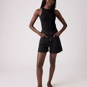 Levi's 501 Mid Thigh Black Jean Shorts